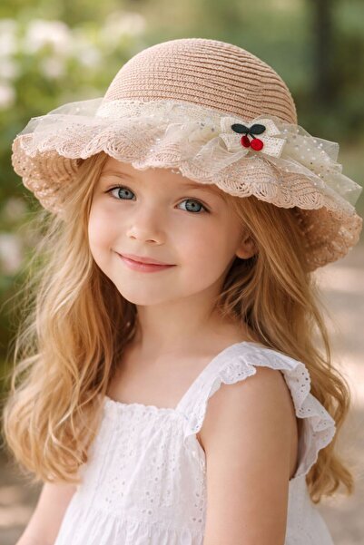 EMKSHOP Χαρούμενη Πριγκίπισσα Τούλι Ψάθινο Καπέλο