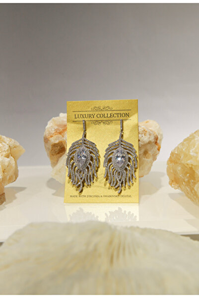 CHARM Crystal Feather Glam Earrings – Sparkling Feathers