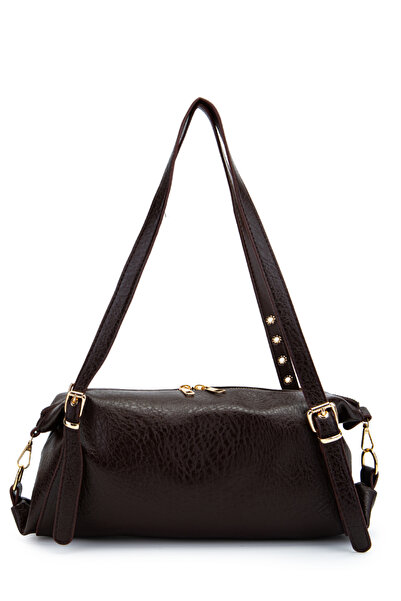 minebag Kemer Askı Detaylı Zaral Kadın Kol Çantası Kahverengi