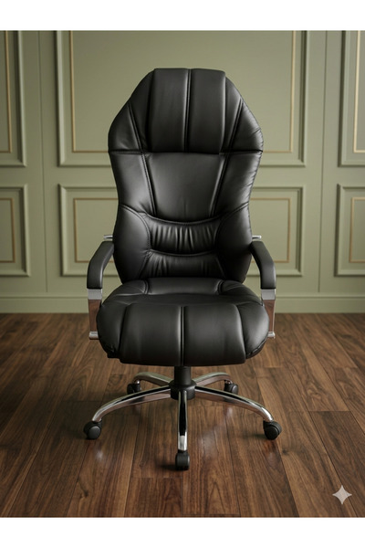 TRENDCORE Premium Makam Koltuğu, Yüksek Sırtlı Deri Ofis Koltuğu, Yönetici Ko...