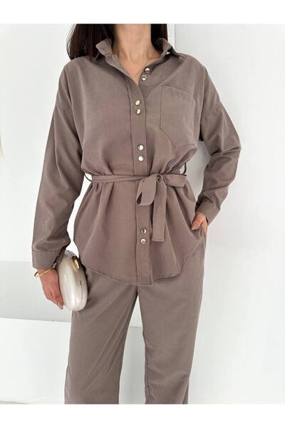 Noa&Noa Double Row Buttoned Shirt Suit-Milk Coffee Milk Coffee