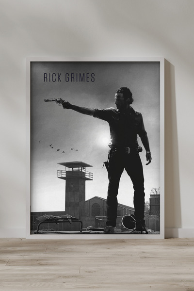 FGHGF Rick Grimes Seri 006 The Walking Dead Çerçevesiz Poster & Duvar Tablosu