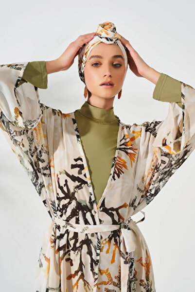 ALFASA 5-Piece Quick-Drying Stretchy Fabric Coral Patterned Fully Covered Hij...