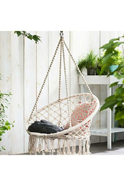 EMATTEIRO Scaun Tip Leagăn Suspendat Rotund, Suportă 150 kg, Dimensiuni 60x60...