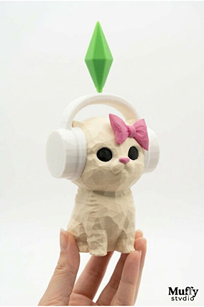 Muffy Stvdio 15 CM Sims PlumBob Kristalli Kulaklıklı Kedi Figürü - Dans Eden ...