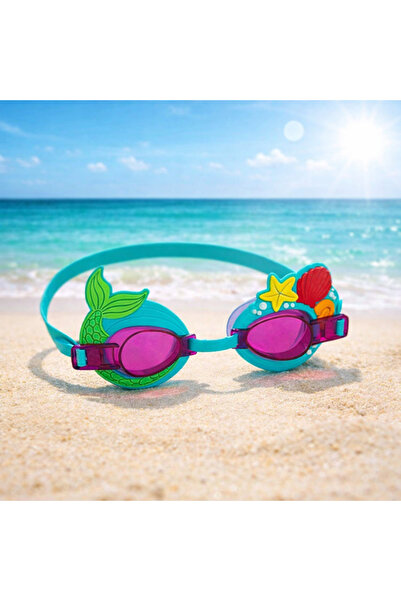 NUNU Children's Swimming Goggles Colorful Design Soft Adjustable Marine Pool ...