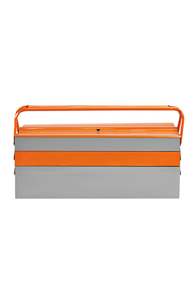 Lawazim Pro7 Metal Cantilever Toolbox 55x20x21 cm - 3 Layer 5 Tray Foldable S...