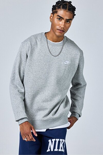 Nike Sportswear Club Crew Standard Cut Gray Men's Sweatshirt