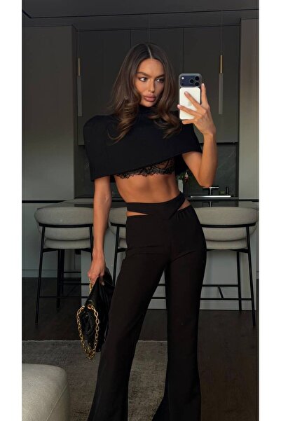 Friday Mood Kadın Tasarım Crop Top & Pantolon Takım