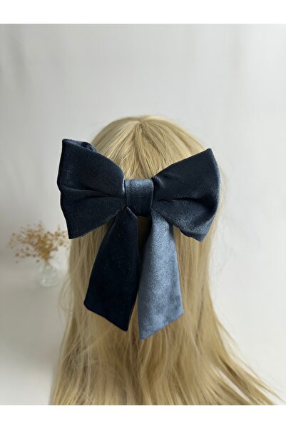 MegssStore Anthracite Velvet Bow Automatic Buckle