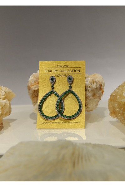 CHARM Cercei Emerald Grace – Lacrimă verde elegantă