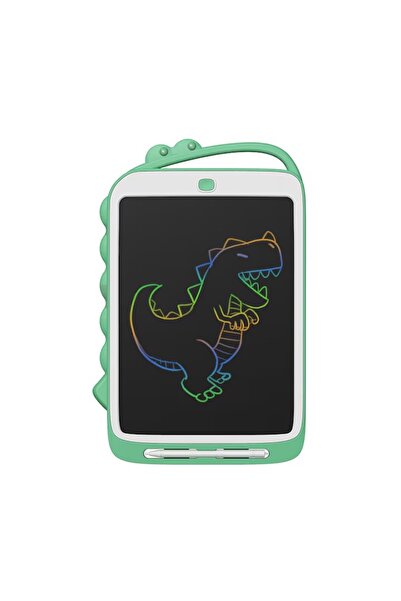 zyteq LCD таблет, 8,5 инча, зелен динозавър, удароустойчив, включен стилус