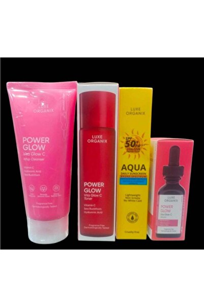 LUXE ORGANIX Lux Organics Skincare Set (Serum, Daily Sunscreen, Toner + Clean...