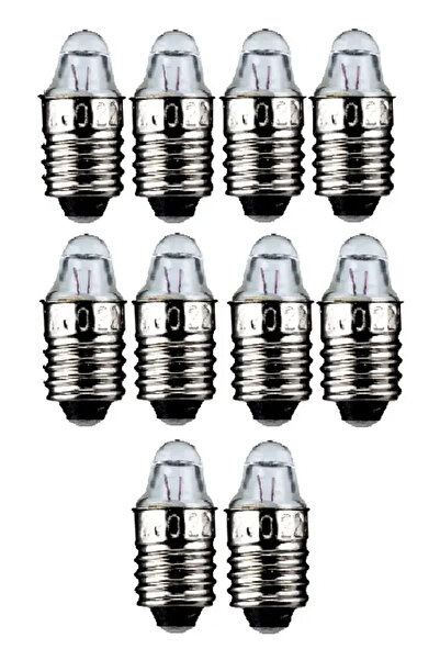 OEM Set of 10 bulbs 3.7V 0.3A magnifying lens E10 thread socket Goobay 9334-10