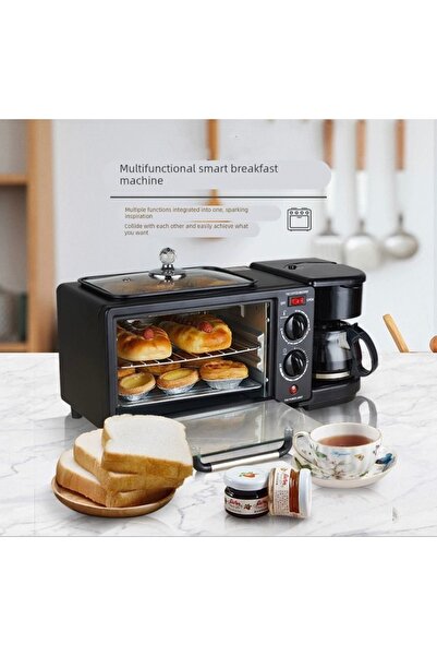 No branded 3-in-1 Breakfast Machine Toaster Coffee Oven Make Breakfast Machin...