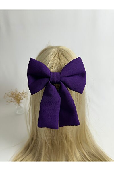 MegssStore مشبك أوتوماتيكي مزدوج كريب فيونك باللون الأرجواني