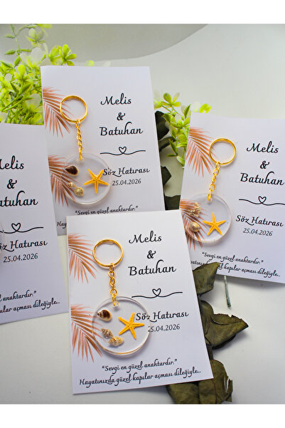 Gelinrehberi Kişiye Özel Hediyelik Epoksi Anahtarlık Nişan, Kına, Söz, Düğün,...
