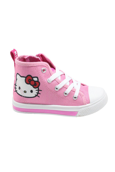 Hello Kitty Ghete sport roz din pânză cu lumini, talpă înaltă, 31 EU