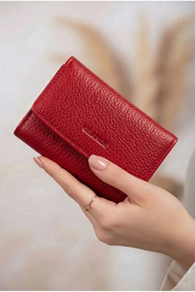 Grande Accordion Model Red Card Holder - Genuine Leather