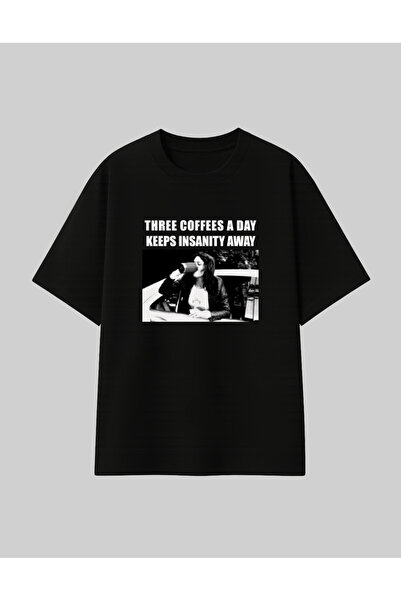 RF Studio Gilmore Girls Lorelai Coffee Kahve Baskılı %100 Pamuk Unisex Oversi...