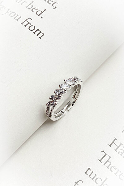 roshel Çelik 5 Taş Baget Yüzük