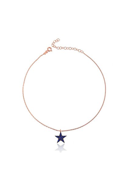 cleovibe Silver Rose Star Anklet