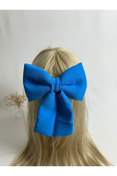 MegssStore مشبك أوتوماتيكي أزرق مزدوج كريب فيونك