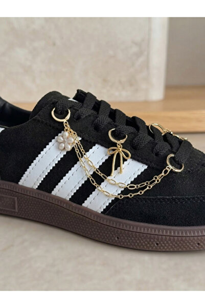 Gistoria İnci Zincirli ve Çiçek Figürlü Fiyonk Ayakkabı Süsü