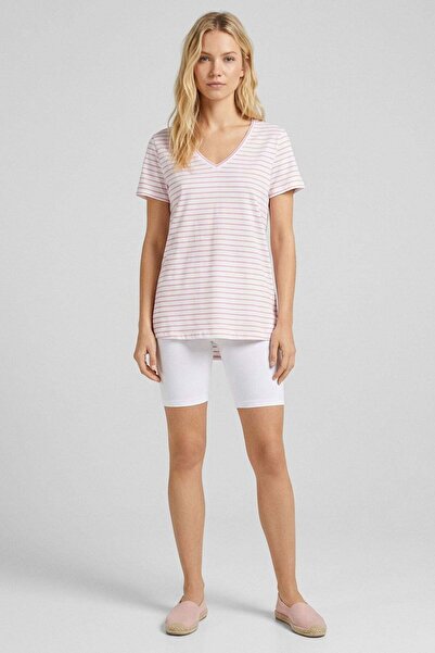 COTENCONCEPT Μπλουζάκι V-Neck Basic Με μείγμα βισκόζης