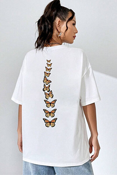 ZEMLİYA Unisex "Butterfly" Printed T-Shirt -Modern Style
