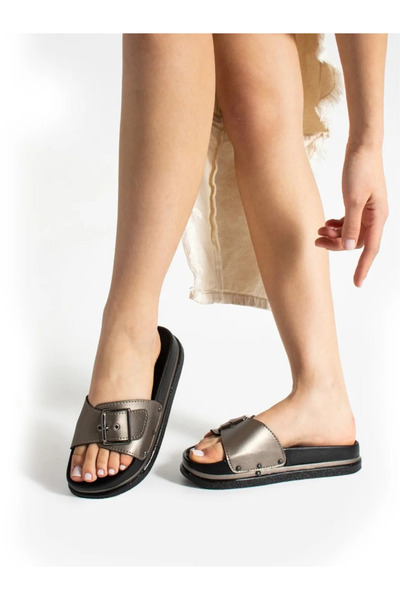 Pierre Cardin Pc-7424 4 cm Wedge Sole Anatomical Women's Slippers