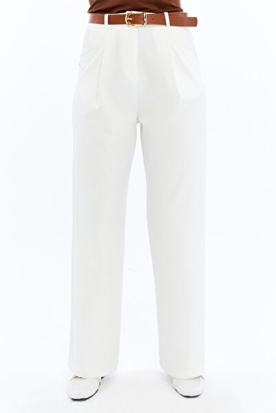 sehatex Women's Trousers Dabıl Crep Fabric Relaxed Fit