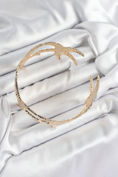 cleovibe سوار بازو نسائي من النحاس على شكل نجم البحر باللون الذهبي