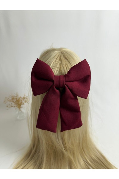 MegssStore Bordo Double Krep Fiyonk Otomatik Toka