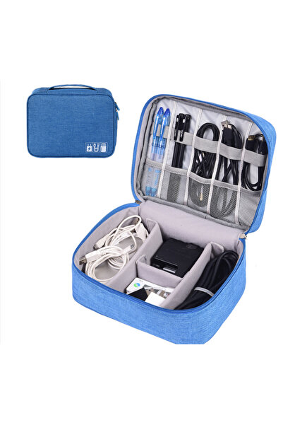 NEW Electronic Accessories Organizer - Storage Case for Chargers, Cables, Pow...