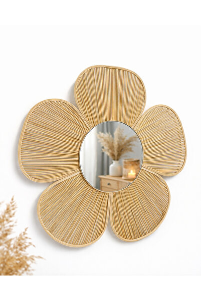 ebrulihome Rattan Çiçek Ayna