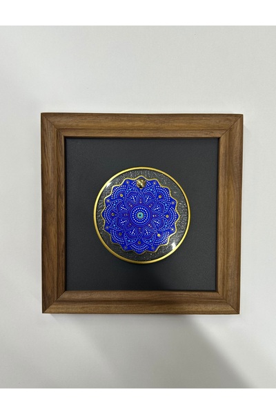 Dems Tasarım 1 Adet 20*20 Ahşap Masif Çerçeveli Dekoratif Cam Obje