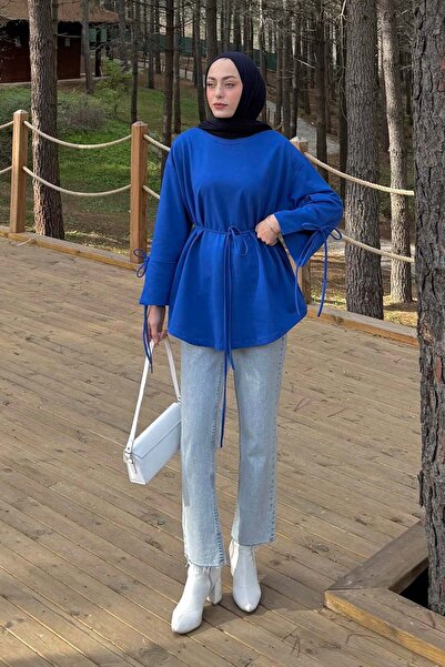 lamelif Detaljan znoj s prorezom Kobalt plava plavi