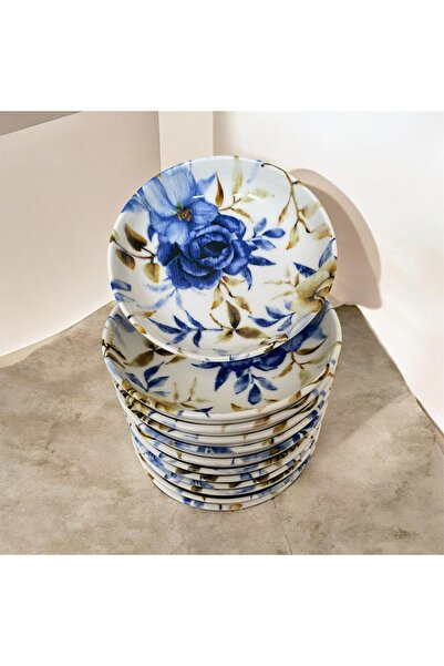 Altijara Πιατάκια σνακ από πορσελάνη με σχέδια 13 εκ. Σετ 12 τεμαχίων