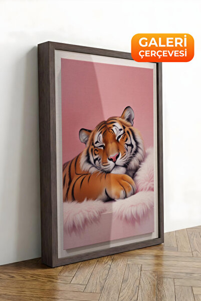 Zestia Καφέ πλαισιωμένος καμβάς με ζωγραφική σε χαρακτηριστικό χιούμορ στυλ T...