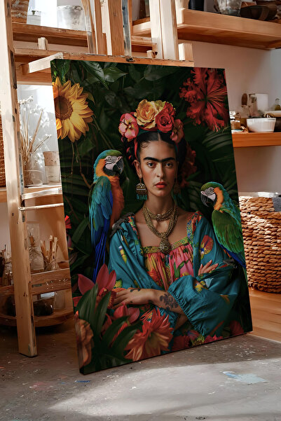 Zestia Πίνακας σε καμβά Φρίντα Κάλο Πορτρέτο Σειρά Premium Αρ. 112021