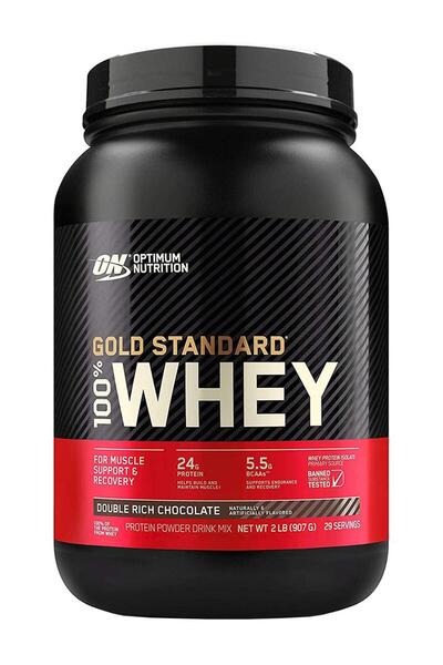 Optimum Nutrition مسحوق بروتين مصل اللبن الذهبي المعياري 100%، 2 رطل (شوكولات...