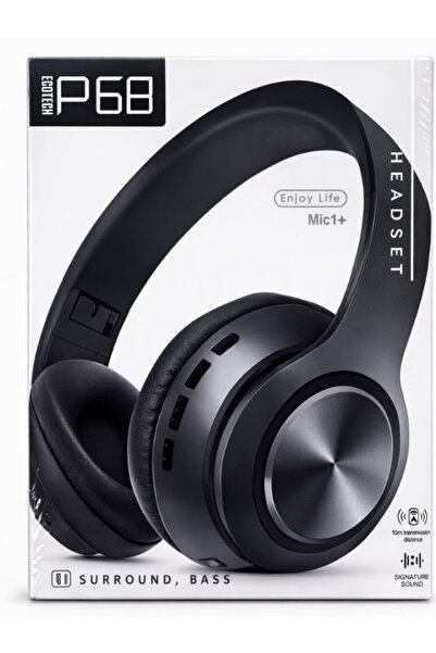 Artopio P68 Kablosuz Bluetooth Kulaklık Mikrofonlu, Bass Stereo Ses, TF Kart ...