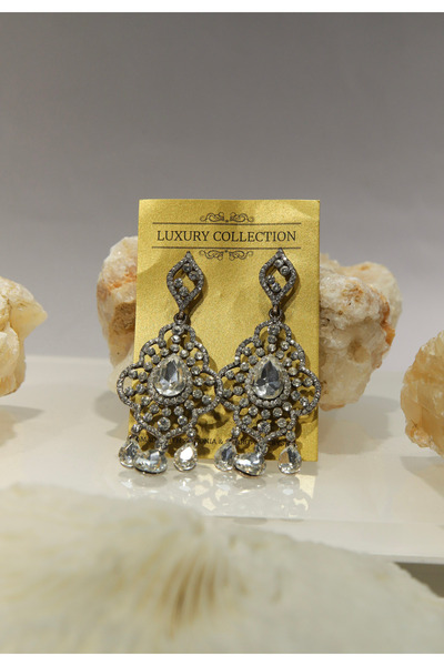 CHARM Vintage Crystal Flower Earrings – Flower with crystals