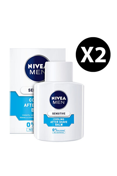 NIVEA Set of 2x Sensitive Cooling Aftershave Balm, Alcohol-free, 100ml