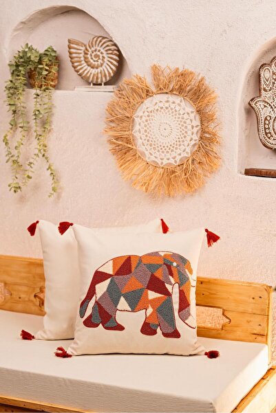 Viaden Bohemian Cushion 42 cm X 42 cm Elephant