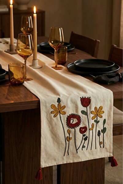 Viaden Bohem napron 40 cm x 130 cm Placă de gresie cu model floral