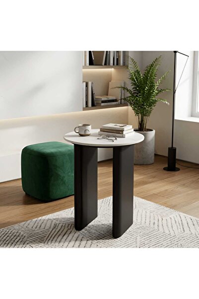 Arnohome A distinctive, modern, round side table with a diameter of 45 cm and...