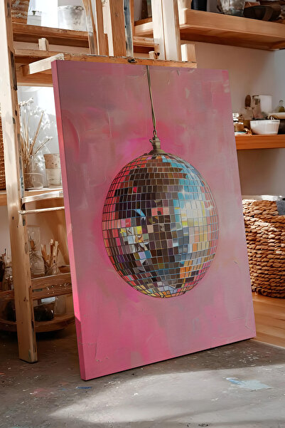 Zestia Πίνακας σε καμβά Ροζ Ντίσκο Μπάλα Σειρά Premium Αρ. 111965