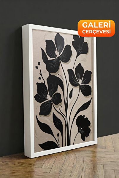 Zestia Μοτίβο λουλουδιών σε καμβά με λευκό πλαίσιο – Σειρά Premium Μοντέρνας ...